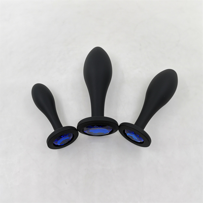 Les jouets de expédition de sodomie de silicone de baisse arrosent l'ensemble anal de prise de Massager de conception de baisse de prise anale noire de bout