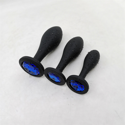 Les jouets de expédition de sodomie de silicone de baisse arrosent l'ensemble anal de prise de Massager de conception de baisse de prise anale noire de bout