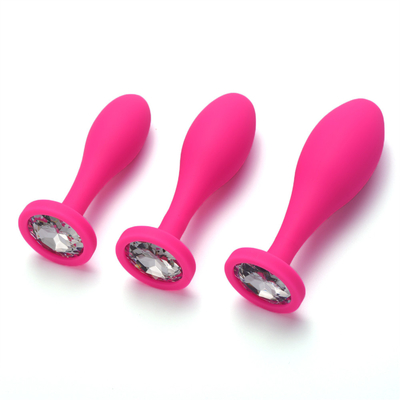Les jouets de expédition de sodomie de silicone de baisse arrosent l'ensemble anal de prise de Massager de conception de baisse de prise anale noire de bout