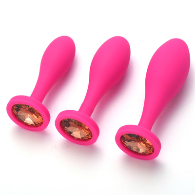 Les jouets de expédition de sodomie de silicone de baisse arrosent l'ensemble anal de prise de Massager de conception de baisse de prise anale noire de bout