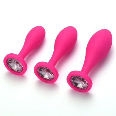 Les jouets de expédition de sodomie de silicone de baisse arrosent l'ensemble anal de prise de Massager de conception de baisse de prise anale noire de bout