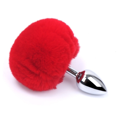Des jouets sexuels en métal de couleurs variées Plug anal avec queue de lapin