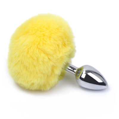 Des jouets sexuels en métal de couleurs variées Plug anal avec queue de lapin