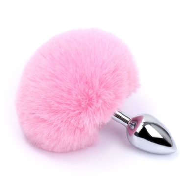 Des jouets sexuels en métal de couleurs variées Plug anal avec queue de lapin
