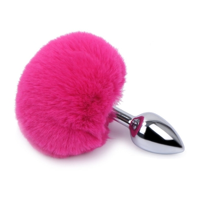 Des jouets sexuels en métal de couleurs variées Plug anal avec queue de lapin