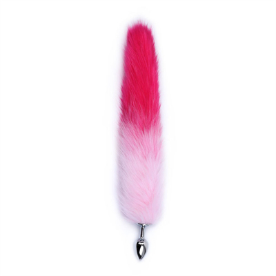 Couleur métallique cul plomb anal insérer queue de renard plomb anal pour femme