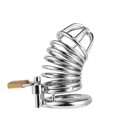 Chasteté métallique Pénis Cock Cage Hommes Bondage Pénis verrouillage Chasteté Temps de retard Cages Appareil Pour Homme
