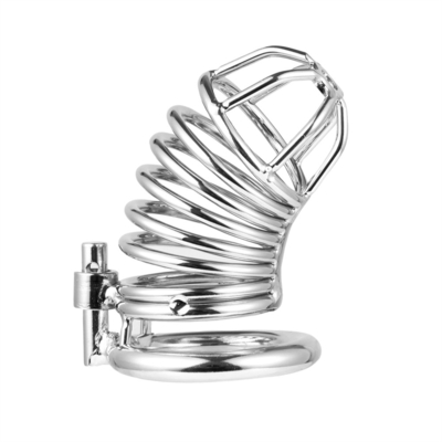 Chasteté métallique Pénis Cock Cage Hommes Bondage Pénis verrouillage Chasteté Temps de retard Cages Appareil Pour Homme