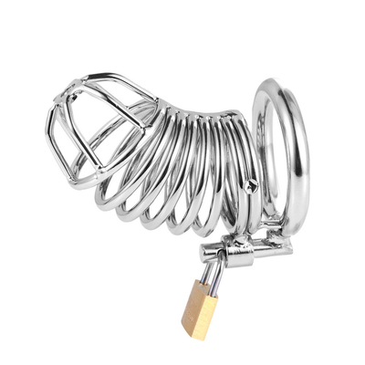 Chasteté métallique Pénis Cock Cage Hommes Bondage Pénis verrouillage Chasteté Temps de retard Cages Appareil Pour Homme