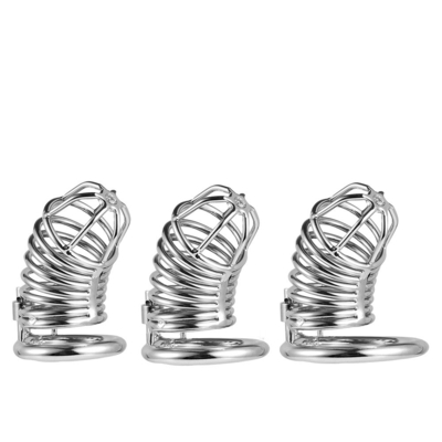 Chasteté métallique Pénis Cock Cage Hommes Bondage Pénis verrouillage Chasteté Temps de retard Cages Appareil Pour Homme