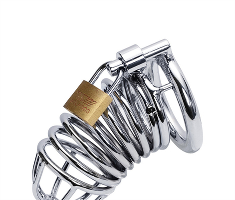Chasteté métallique Pénis Cock Cage Hommes Bondage Pénis verrouillage Chasteté Temps de retard Cages Appareil Pour Homme