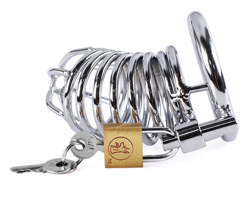 Chasteté métallique Pénis Cock Cage Hommes Bondage Pénis verrouillage Chasteté Temps de retard Cages Appareil Pour Homme