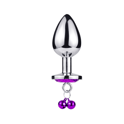 Jouets sexuels anaux Plug Butt en acier inoxydable Crystal 3pcs Set métallique Plug anal avec cloche