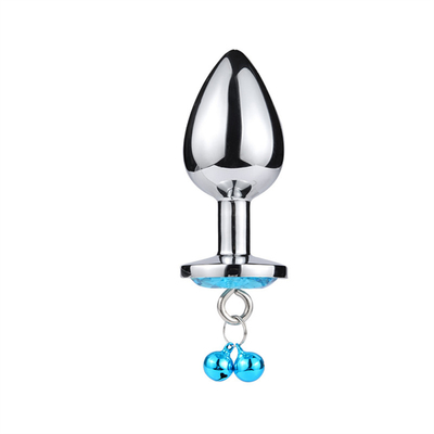 Jouets sexuels anaux Plug Butt en acier inoxydable Crystal 3pcs Set métallique Plug anal avec cloche