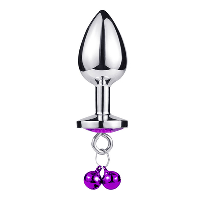 Jouets sexuels anaux Plug Butt en acier inoxydable Crystal 3pcs Set métallique Plug anal avec cloche