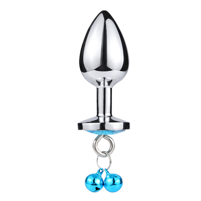 Jouets sexuels anaux Plug Butt en acier inoxydable Crystal 3pcs Set métallique Plug anal avec cloche