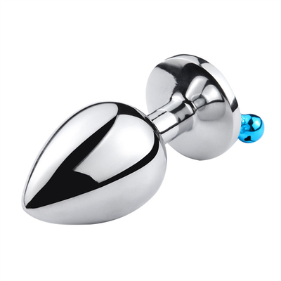 Jouets sexuels anaux Plug Butt en acier inoxydable Crystal 3pcs Set métallique Plug anal avec cloche