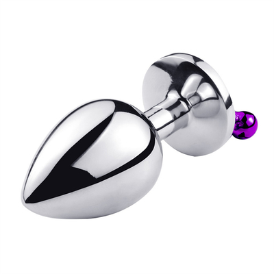 Jouets sexuels anaux Plug Butt en acier inoxydable Crystal 3pcs Set métallique Plug anal avec cloche
