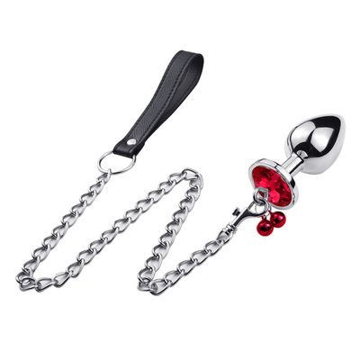 Jouets sexuels anaux Plug Butt en acier inoxydable Crystal 3pcs Set métallique Plug anal avec cloche