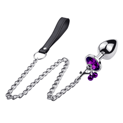 Jouets sexuels anaux Plug Butt en acier inoxydable Crystal 3pcs Set métallique Plug anal avec cloche