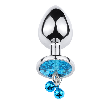 Jouets sexuels anaux Plug Butt en acier inoxydable Crystal 3pcs Set métallique Plug anal avec cloche