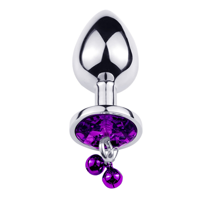 Jouets sexuels anaux Plug Butt en acier inoxydable Crystal 3pcs Set métallique Plug anal avec cloche