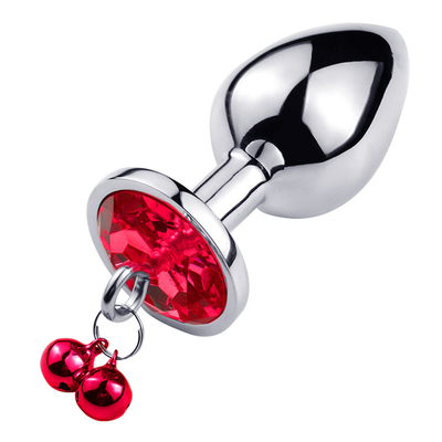 Jouets sexuels anaux Plug Butt en acier inoxydable Crystal 3pcs Set métallique Plug anal avec cloche