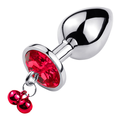 Jouets sexuels anaux Plug Butt en acier inoxydable Crystal 3pcs Set métallique Plug anal avec cloche
