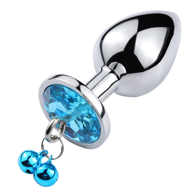 Jouets sexuels anaux Plug Butt en acier inoxydable Crystal 3pcs Set métallique Plug anal avec cloche