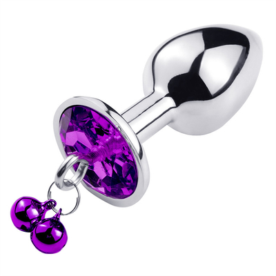 Jouets sexuels anaux Plug Butt en acier inoxydable Crystal 3pcs Set métallique Plug anal avec cloche