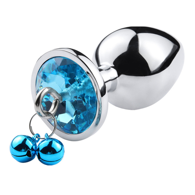 Jouets sexuels anaux Plug Butt en acier inoxydable Crystal 3pcs Set métallique Plug anal avec cloche