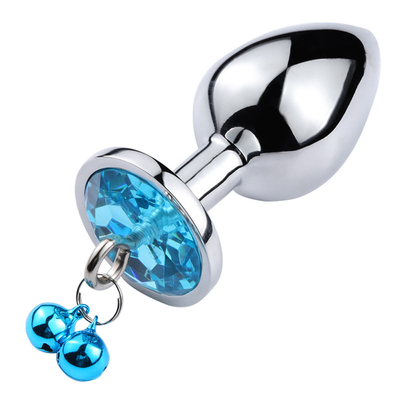 Jouets sexuels anaux Plug Butt en acier inoxydable Crystal 3pcs Set métallique Plug anal avec cloche
