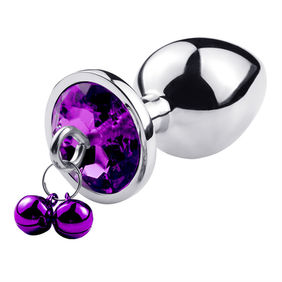 Jouets sexuels anaux Plug Butt en acier inoxydable Crystal 3pcs Set métallique Plug anal avec cloche