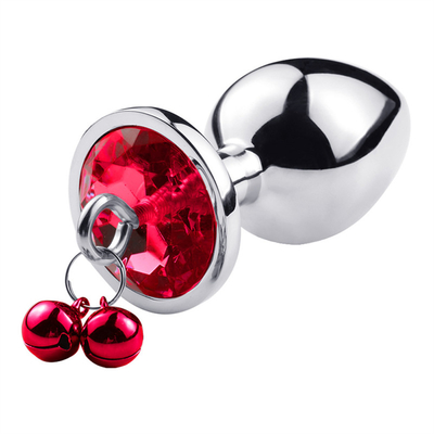 Jouets sexuels anaux Plug Butt en acier inoxydable Crystal 3pcs Set métallique Plug anal avec cloche