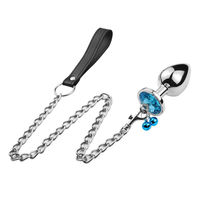 Jouet sexuel anal en forme de cœur en forme de cloche bague fesse boucle avec chaîne métallique pour homme et femme imperméable à l'eau petit poids