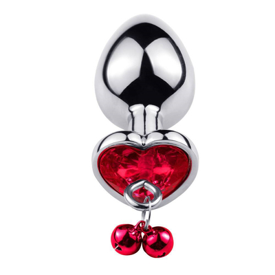 Jouet sexuel anal en forme de cœur en forme de cloche bague fesse boucle avec chaîne métallique pour homme et femme imperméable à l'eau petit poids