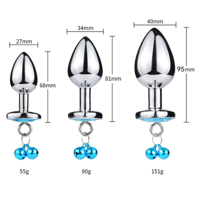 Jouet sexuel anal en forme de cœur en forme de cloche bague fesse boucle avec chaîne métallique pour homme et femme imperméable à l'eau petit poids