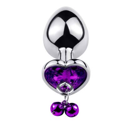 Jouet sexuel anal en forme de cœur en forme de cloche bague fesse boucle avec chaîne métallique pour homme et femme imperméable à l'eau petit poids
