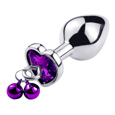 Jouet sexuel anal en forme de cœur en forme de cloche bague fesse boucle avec chaîne métallique pour homme et femme imperméable à l'eau petit poids