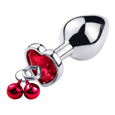 Jouet sexuel anal en forme de cœur en forme de cloche bague fesse boucle avec chaîne métallique pour homme et femme imperméable à l'eau petit poids