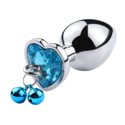 Jouet sexuel anal en forme de cœur en forme de cloche bague fesse boucle avec chaîne métallique pour homme et femme imperméable à l'eau petit poids