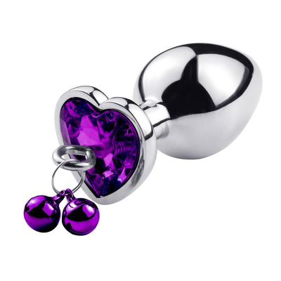 Jouet sexuel anal en forme de cœur en forme de cloche bague fesse boucle avec chaîne métallique pour homme et femme imperméable à l'eau petit poids