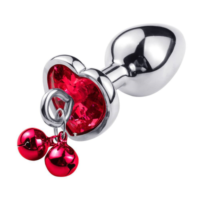 Jouet sexuel anal en forme de cœur en forme de cloche bague fesse boucle avec chaîne métallique pour homme et femme imperméable à l'eau petit poids