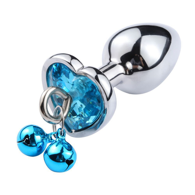 Jouet sexuel anal en forme de cœur en forme de cloche bague fesse boucle avec chaîne métallique pour homme et femme imperméable à l'eau petit poids
