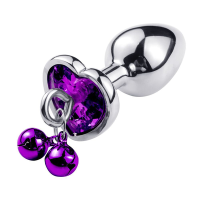 Jouet sexuel anal en forme de cœur en forme de cloche bague fesse boucle avec chaîne métallique pour homme et femme imperméable à l'eau petit poids