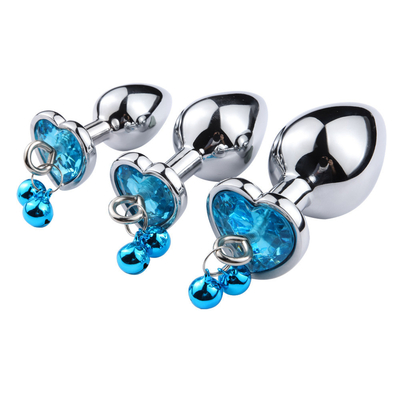 Jouet sexuel anal en forme de cœur en forme de cloche bague fesse boucle avec chaîne métallique pour homme et femme imperméable à l'eau petit poids