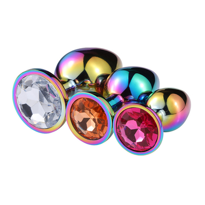 Couleur éblouissante Plugs anaux métalliques Produits sexuels Plugs anaux en acier inoxydable Jouets sexuels cul Intrus Plug cul