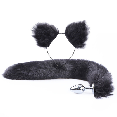 New Style Fox Tail Plug Anal Jouets, Plug Butt Anal, Plug Anal Tail Pour les femmes Fancy Cat Kitty Costume Oreille de fête Capille