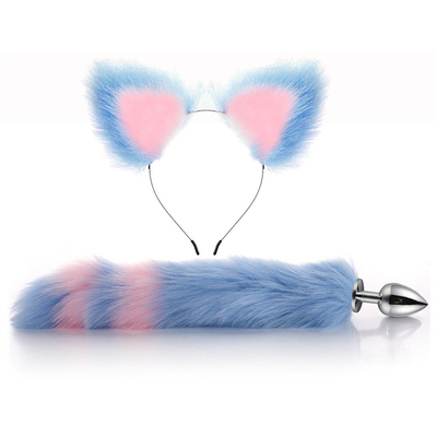 New Style Fox Tail Plug Anal Jouets, Plug Butt Anal, Plug Anal Tail Pour les femmes Fancy Cat Kitty Costume Oreille de fête Capille
