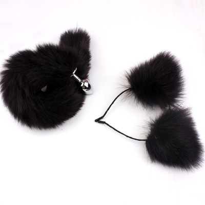 New Style Fox Tail Plug Anal Jouets, Plug Butt Anal, Plug Anal Tail Pour les femmes Fancy Cat Kitty Costume Oreille de fête Capille